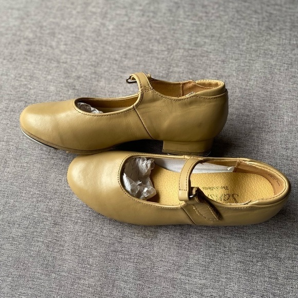 Sansha youth Tan Leather Tap shoes TA24L TEE-SOFIETTE, Size: 4.5 - Picture 2 of 7